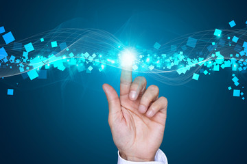 dito, mano, toccare, tablet, informatica, connessione internet