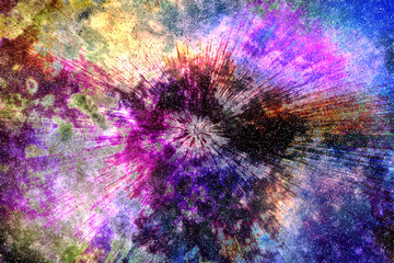 An abstract deep space explosive nebula background image.