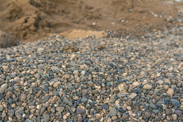 Bulk materials for construction. Gravel close up.