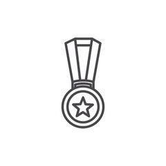 Isolated competition medal vector design