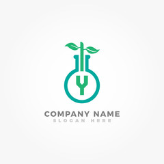 Botanical Plant Letter Y Logo Template