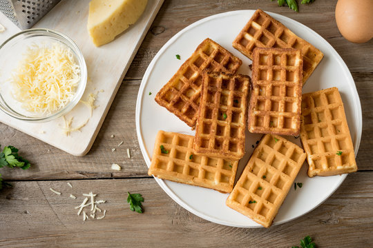 Egg and cheese waffles