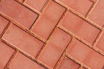 brown paving tile for background or texture