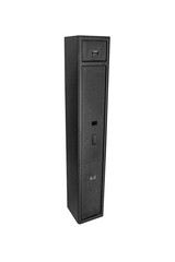 Home safe for storing documents, guns and valuables. Metal gun safe isolate on a white background.