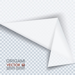 Fototapeta premium White paper page curl with shadow on transparent background.