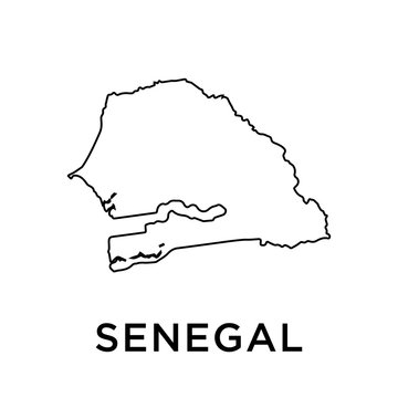 Senegal map vector design template