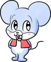 ねずみ　水彩風