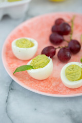 Straight Up Avocado Deviled Eggs