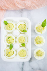 Straight Up Avocado Deviled Eggs
