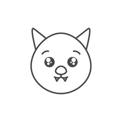 cute bat animal line style