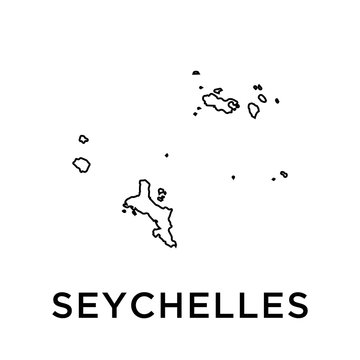 Seychelles map vector design template