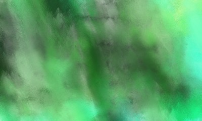 Obraz premium fine brush painted background with medium sea green, aqua marine and light green color and space for text