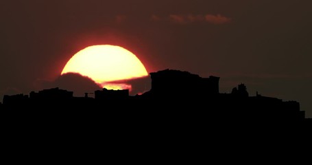Moonrise Sunrise Sunset Silhouette Time Lapse