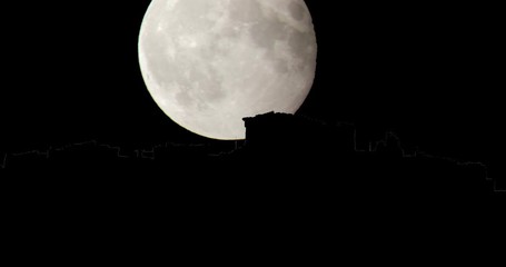 Moonrise Sunrise Sunset Silhouette Time Lapse