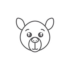 cute camel animal line style icon