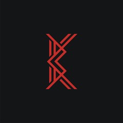 initial logo design k
