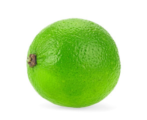 Fresh lime isolated on white background