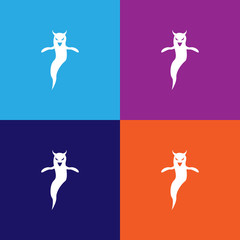 ghost with horns icon. Element of scarecrow icon. Premium quality graphic design icon. Signs and symbols collection icon for websites, web design, mobile app