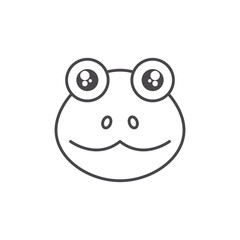 cute toad animal line style