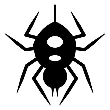 gz531 GrafikZeichnung - german: Spinne - english: spider icon - simple template - square - g8617