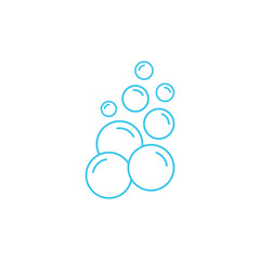 Bubbles soap icon in line style. Vector illustration
