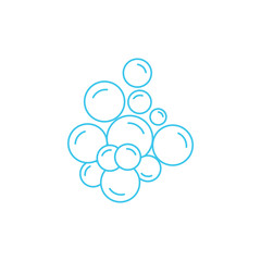 Bubbles soap icon in line style. Vector illustration