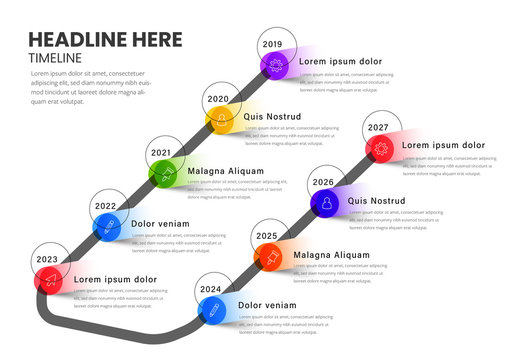 Colorful Info Chart Layout with Circle Elements