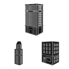 Vector design of architecture and estate symbol. Set of architecture and build stock symbol for web.
