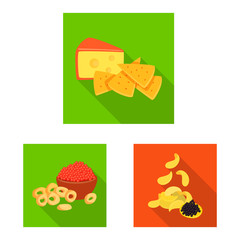 Isolated object of taste and seasonin logo. Collection of taste and organic stock symbol for web.