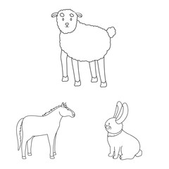 Vector design of homemade and countryside symbol. Collection of homemade and agriculture stock symbol for web.