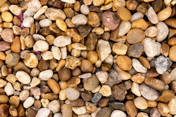 Small rocks, stones and pebbles closeup macro full frame texture