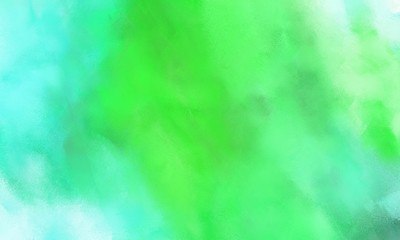 abstract colorful grungy brushed wallpaper graphic with pastel green, aqua marine and lime green painted color