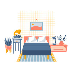 Vector bedroom illustration