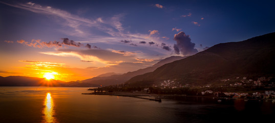 Montenegro Fjord Sunset