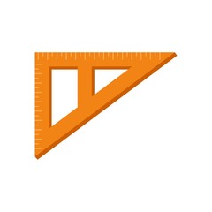 Angle ruler icon. Flat illustration of angle ruler vector icon for web design