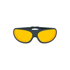 Protect glasses icon. Flat illustration of protect glasses vector icon for web design