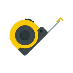 Tape measure icon. Flat illustration of tape measure vector icon for web design