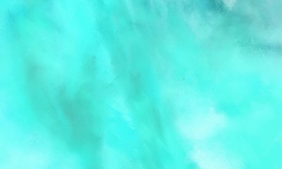 beautiful grungy brushed wallpaper graphic with colorful turquoise, pale turquoise and aqua marine painted color