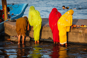 Women doing morning pooja