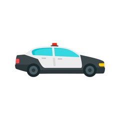 Police patrol car icon. Flat illustration of police patrol car vector icon for web design