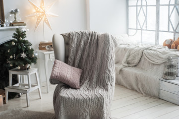 Scandinavian interior with armchair
