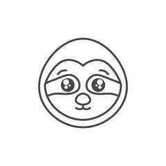 cute slot woodland animal line style icon
