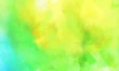 fine brush painted background with green yellow, aqua marine and pastel green color and space for text