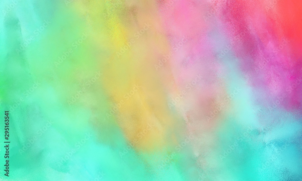 Poster abstract background with light green, aqua marine and medium turquoise color and space for text or i