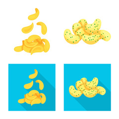 Vector illustration of Oktoberfest and bar sign. Collection of Oktoberfest and cooking stock vector illustration.