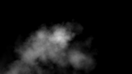 Close up of steam smoke on black background. Smoke stock image.Smoke cloud. Fog clouds, smoky mist and realistic cloudy effect. Condensation smoke effects, ashes mist texture or toxic gas.