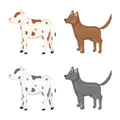 Vector illustration of breeding and kitchen logo. Set of breeding and organic vector icon for stock.