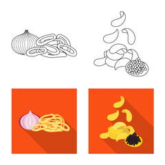 Vector illustration of taste and seasonin icon. Collection of taste and organic stock vector illustration.