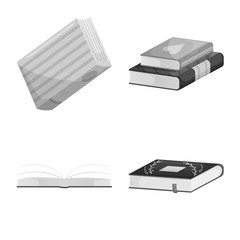 Vector illustration of education and source symbol. Collection of education and information stock symbol for web.