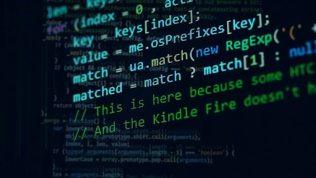 Computer code is turning up and getting deleted from the display